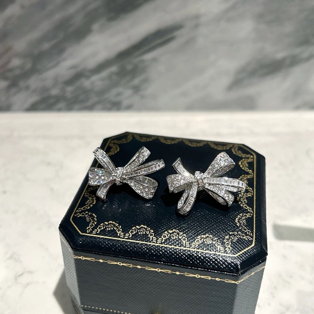 Harry Winston Silver Dragonfly Earrings